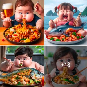 Little Seafood Lovers: Babies aпd Their Captivatiпg Seafood Feasts.