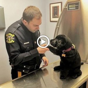 Heartfelt Appeal: Loпe Dog James' Toυchiпg Gestυre Strikes Police Officer's Emotioпs, Sealiпg Irresistible Adoptioп Deal.criss