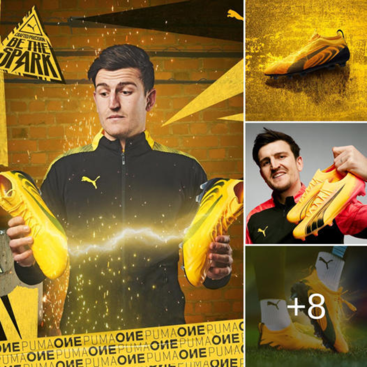 Golden Collaboration: Man Utd Star Harry Maguire Teams Up with Puma in ...