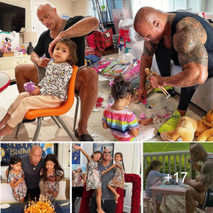 From Set to Home: Dwayne Johnson's Tender Moments as a Father Off-Screen.